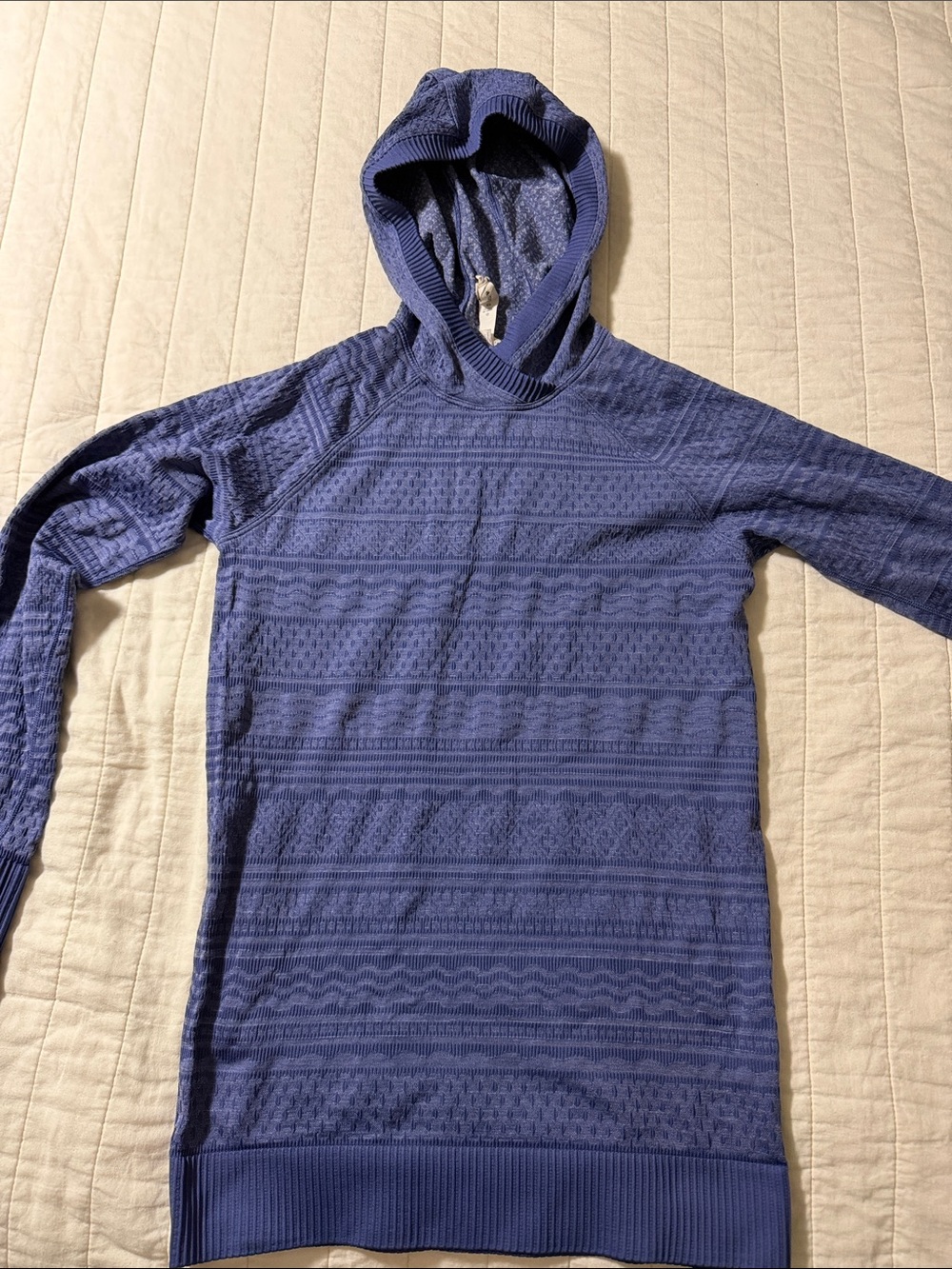 lululemon athletica Women's Blue Knit Hooded Pullover